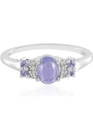Cavill Silberring Ovaler Tansanit & Zirkon Silber Ring, 1,242ct Tansania (1-tlg) - Verkäufer: Juwelo Deutschland GmbH