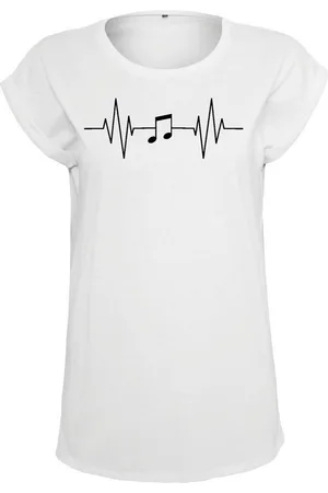 Youth Designz Print-Shirt "Heartbeat Music" Damen T-Shirt als Statement Geschenk Frauen Motiv mit trendigem Aufdruck für Frauen - Verkäufer: EmDa Trading GmbH