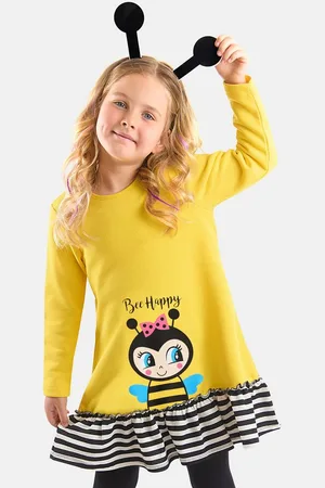 Denokids Sommerkleid Cute Bee mit niedlichem Bienenaufdruck