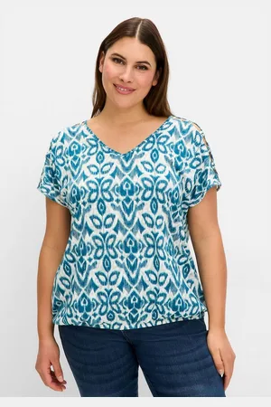 Sheego T-Shirt Große Größen mit Gummizugbund