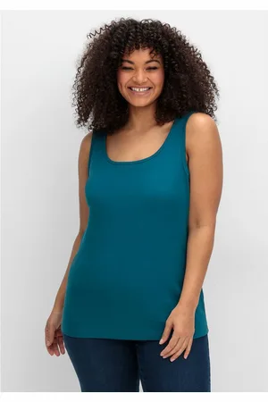 Sheego Tanktop Große Größen aus reiner Baumwolle