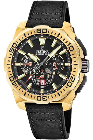 Festina Chronograph Chrono Bike 2025 F20728/3, Quarzuhr, Armbanduhr, Herrenuhr, Lederarmband, analog, Tag