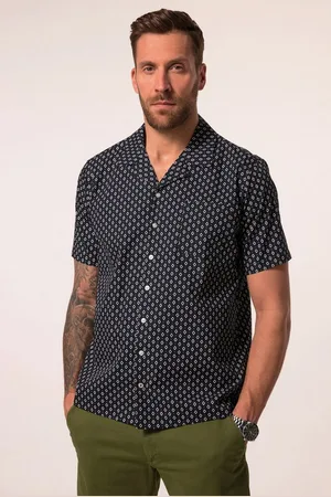 JP 1880 Kurzarmhemd Hemd Halbarm Alloverprint Kuba-Kragen - Verkäufer: Popken Fashion Group
