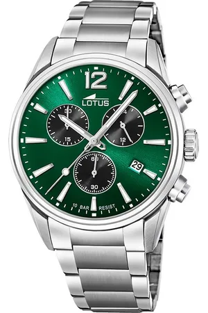 Lotus Chronograph Herrenuhr Edelstahl silber , (Chronograph), Herren Armbanduhr rund, groß (ca. 42mm), Edelstahl - Verkäufer: Fit4Style Silberschmuck - IMPPAC