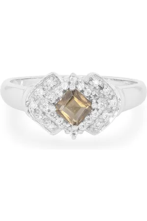Cavill Silberring Brasilianischer Rauchquarz & Weißer Topas Silberring, 0,416ct (1-tlg) - Verkäufer: Juwelo Deutschland GmbH