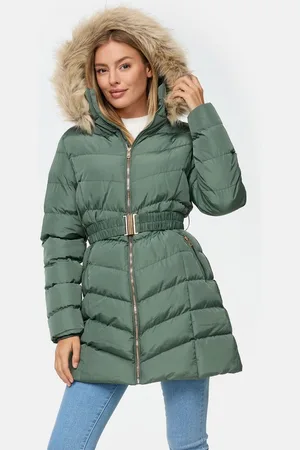 Threadbare Steppjacke THB Roo Belted Puffer Jacket (1-St) mit Kunstfell-Kapuze - Verkäufer: onQuality