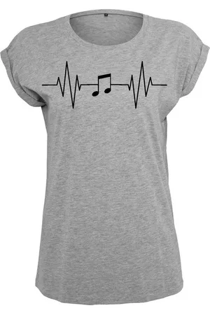 Youth Designz Print-Shirt "Heartbeat Music" Damen T-Shirt als Statement Geschenk Frauen Motiv mit trendigem Aufdruck für Frauen - Verkäufer: EmDa Trading GmbH