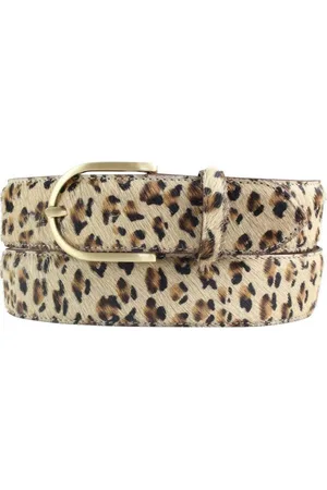 BELTINGER Ledergürtel Damen-Gürtel mit echtem Fell 4 cm - Fell-Gürtel für Damen 40mm - Kuh-L (1-St) - Verkäufer: Brazil Lederwaren