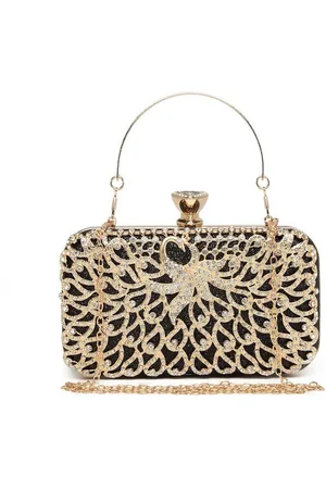 MISS LULÙ Clutch Damen Clutch-Tasche mit Perlenstickerei, Hartschalen-Design - Verkäufer: Halterner Technologie GmbH
