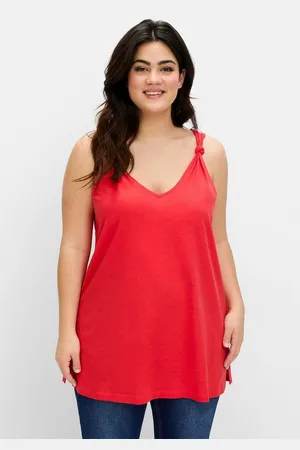 Sheego Longtop Große Größen mit Knotendetail am Träger