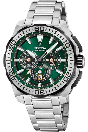 Festina Chronograph Chrono Bike 2025 F20724/3, Quarzuhr, Armbanduhr, Herrenuhr, Edelstahlarmband, analog, Tag