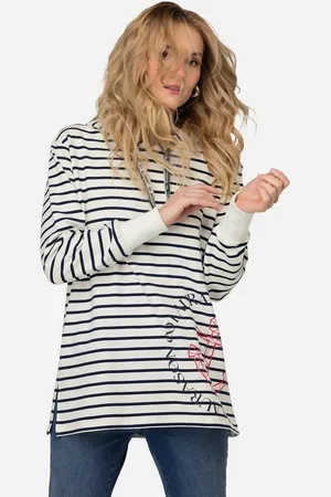 Laurasøn Sweatshirt Hoodie Ringel Sweater Anker Print Langarm - Verkäufer: Popken Fashion Group