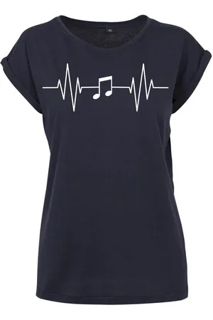 Youth Designz Print-Shirt "Heartbeat Music" Damen T-Shirt als Statement Geschenk Frauen Motiv mit trendigem Aufdruck für Frauen - Verkäufer: EmDa Trading GmbH