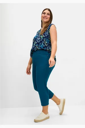 Sheego 7/8-Hose Große Größen mit Gummibund, aus elastischem Twill