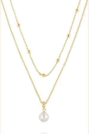 Jette Joop Kette mit Anhänger Joy Damen Halskette vergoldet – 925er Silber mit Süßwasserperle, 45 cm, 88601718NL - Verkäufer: Jäckle Uhrenhandel e.K.