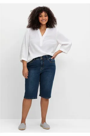 Sheego Jeansbermudas Große Größen im Curvy-Schnitt MANUELA