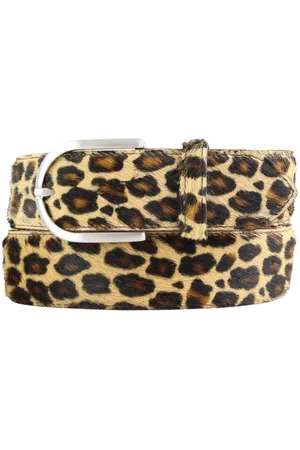 BELTINGER Ledergürtel Damen-Gürtel mit echtem Fell 4 cm - Fell-Gürtel für Damen 40mm - Kuh-L (1-St) - Verkäufer: Brazil Lederwaren