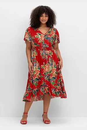Joe Browns Druckkleid Große Größen mit Blumenmuster und Volantärmeln