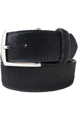 BELTINGER Ledergürtel Hochwertiger Fell-Ledergürtel 4 cm - Kuh-Ledergürtel für Damen Herren 40mm - Fell-Gürtel mit runder Dornschließe (1-St) - Verkäufer: Brazil Lederwaren