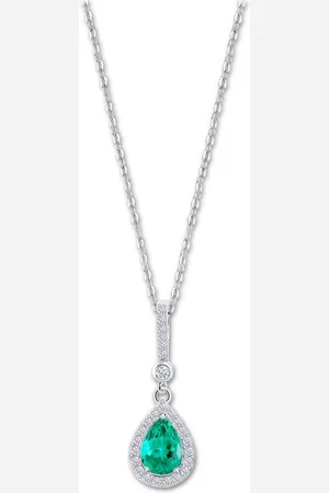 Lotus Silberkette Halskette Zirkoniastein (Halskette), Halskette Zirkoniastein 42cm, 925 Sterling Silber, Farbe: silber, grün - Verkäufer: Fit4Style Silberschmuck - IMPPAC