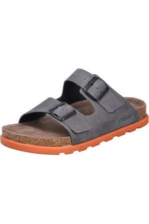 Rieker Pantolette, Sommerschuh, Strandschuh, Hausschuh mit bequemem Fußbett