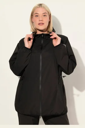 Ulla Popken Funktionsjacke Regenjacke leicht Kapuze wasserdicht verstaubar - Verkäufer: Popken Fashion Group