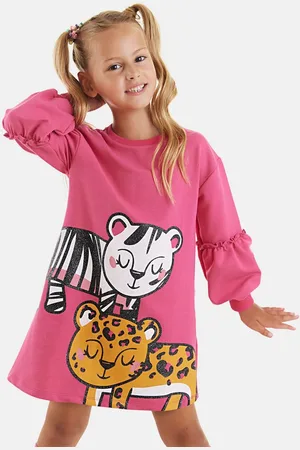 Denokids Strickkleid Leopard Zebra (2-tlg) mit Animal-Aufdruck