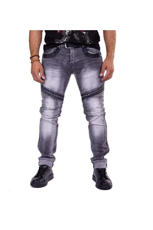 KINGZ Regular-fit-Jeans Herren Biker Designer Jeans von - Verkäufer: DENIM FABRIK