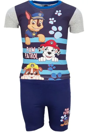 Paw Patrol Print-Shirt Kinder Chase Jungen Sommerset Shirt Shorts 100% Baumwolle, Gr. 92 bis 116 - Verkäufer: WS-Trend