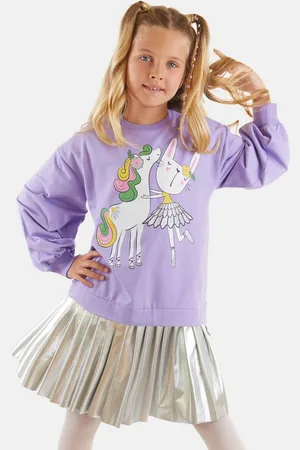 Denokids Shirtkleid Ballerina mit Einhorn-Motiv