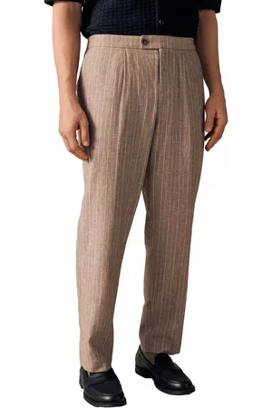 Next Dehnbund-Hose Regular Fit Anzughose mit Streifen aus Leinenmix (1-tlg) - Verkäufer: Germany GmbH