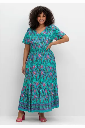 Joe Browns Maxikleid Große Größen mit Blumendruck und Taillen-Smokbund