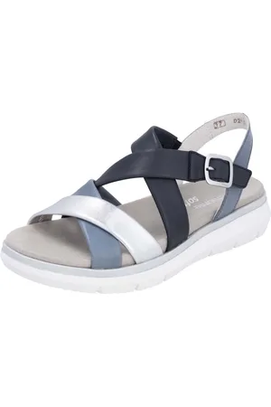 Remonte Elisabeth Hurley-Collection Riemchensandale, Keilabsatz, Sommerschuh, Sandalette mit Kreuzbandage