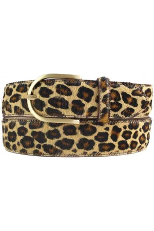 BELTINGER Ledergürtel Damen-Gürtel mit echtem Fell 4 cm - Fell-Gürtel für Damen 40mm - Kuh-L (1-St) - Verkäufer: Brazil Lederwaren