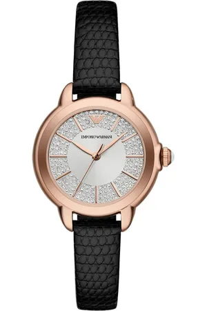 Emporio Armani Quarzuhr AR11631, Armbanduhr, Damenuhr, Lederarmband, analog