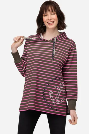 Laurasøn Sweatshirt Hoodie Ringel Sweater Anker Print Langarm - Verkäufer: Popken Fashion Group