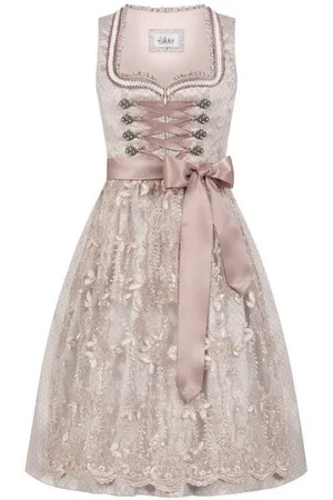 Nübler Trachtenkleid Dirndl Midi Tessa in Taupe von - Verkäufer: Trachtenhof