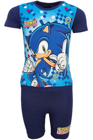 Sonic The Hedgehog Print-Shirt Kinder Jungen Sommerset Shirt Shorts 100% Baumwolle, Gr. 98 bis 140 - Verkäufer: WS-Trend