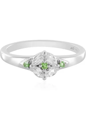 Cavill Silberring Kambodschanischer Zirkon & Tsavorit Platinplattierter Silberring (1-tlg) - Verkäufer: Juwelo Deutschland GmbH