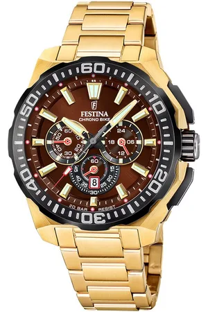 Festina Chronograph Chrono Bike 2025 F20727/3, Quarzuhr, Armbanduhr, Herrenuhr, Edelstahlarmband, analog, Tag