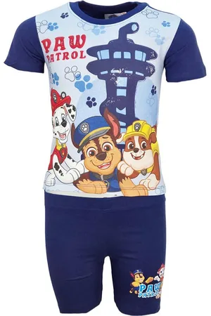 Paw Patrol Print-Shirt Kinder Chase Jungen Sommerset Shirt Shorts 100% Baumwolle, Gr. 92 bis 116 - Verkäufer: WS-Trend