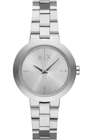 Armani Exchange Quarzuhr AX5170, Armbanduhr, Damenuhr, Edelstahlarmband, analog, Glassteine