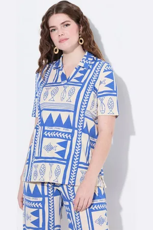 Ulla Popken Poloshirt Poloshirt Fische Polokragen Halbarm Biobaumwolle - Verkäufer: Popken Fashion Group