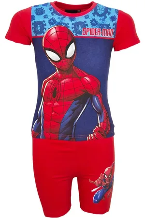 Marvel Print-Shirt Spiderman Kinder Jungen Sommerset Shirt Shorts 100% Baumwolle, Gr. 98 bis 128 - Verkäufer: WS-Trend