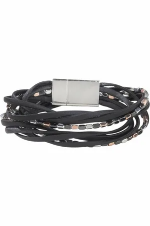 Firetti Wickelarmband mehrreihig, mit Elementen aus Metall