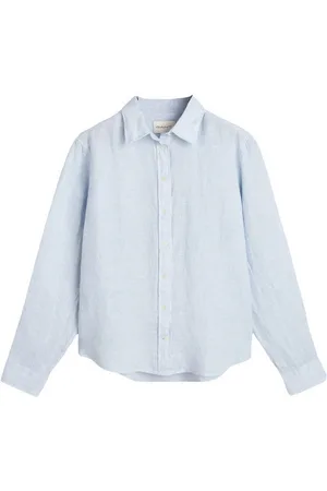 GANT Langarmbluse 4300477 Damen Bluse Reg Linen Shirt mit Knöpfe aus recyceltem Polyester - Verkäufer: APPAREL PARTNERS