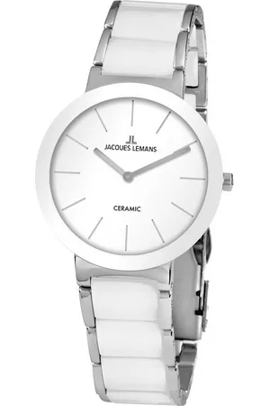 Jacques Lemans Keramikuhr Monaco, 42-7B, Quarzuhr, Armbanduhr, Damenuhr, gehärtetes Crystexglas