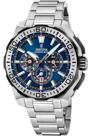 Festina Chronograph Chrono Bike 2025 F20724/2, Quarzuhr, Armbanduhr, Herrenuhr, Edelstahlarmband, analog, Tag