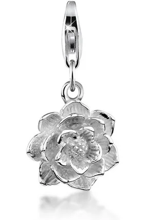 Nenalina Charm-Einhänger Anhänger Lotus Blüte Floral Flower 925 Silber