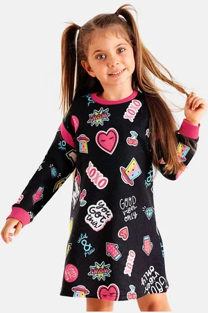 Denokids Shirtkleid Good Vibes mit elastischen Bündchen